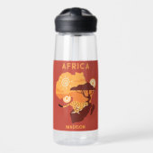 Individuelle Name Afrika Trinkflasche (Vorne)