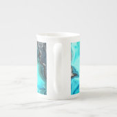 Individuelle Name Agate Gemstone Geode Art Blue Ni Porzellantasse (Rückseite)