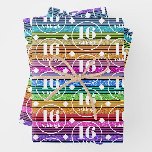 Individuelle Name Age Birthday Geschenkpapier Set (Beispiel)