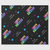 Individuelle Name Age Gold Back Happy Birthday Gir Geschenkpapier (Flach)