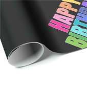 Individuelle Name Age Gold Back Happy Birthday Gir Geschenkpapier (Rolleneckpunkt)