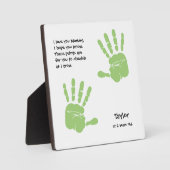 Individuelle Name Age Kid Handprint Fotoplatte (Vorderseite)