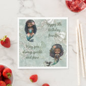 Individuelle Name Age Sentiment Mermaid Geburtstag Serviette (Beispiel)