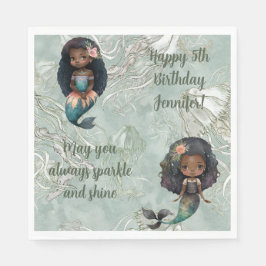 Individuelle Name Age Sentiment Mermaid Geburtstag Serviette