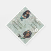 Individuelle Name Age Sentiment Mermaid Geburtstag Serviette (Ecke)
