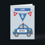 Individuelle Name Age Son 6. Geburtstag Blaues Pol Karte<br><div class="desc">Nun,  da Ihr Sohn in nur wenigen Tagen einen Geburtstag feiern wird,  sollten Sie diese Karte bereits lesen,  um ihm an seinem besonderen Tag der Feier etwas zu schenken. Aber bevor Sie diese bestellen,  sollten Sie dies zunächst mit seinem Namen und Alter auf der Vorderseite personalisieren.</div>