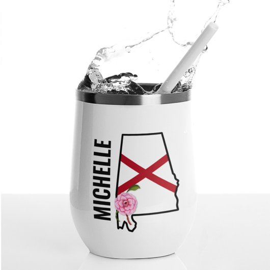 Individuelle Name Alabama Flag und Staat Blume Cam