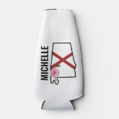 Individuelle Name Alabama Flag und Staat Blume Cam Flaschenkühler (Vorderseite)
