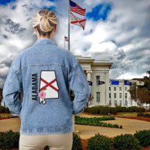 Individuelle Name Alabama Flag und Staat Blume Cam