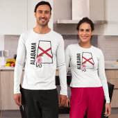 Individuelle Name Alabama Flag und Staat Blume Cam T-Shirt