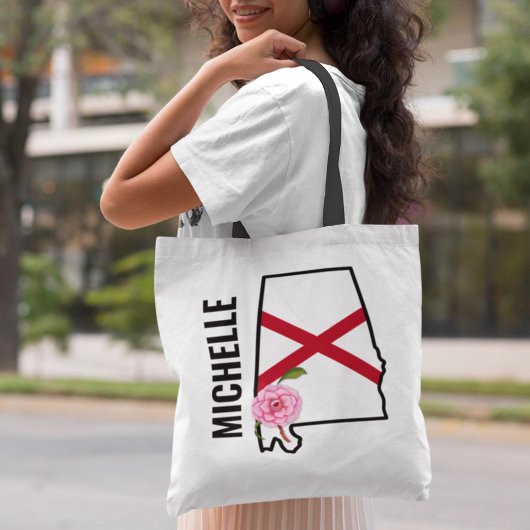 Individuelle Name Alabama Flag und Staat Blume Cam Tasche