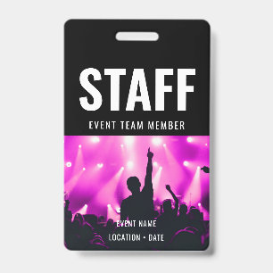 Individuelle Name All Access Pass KonzertPersonalv Ausweis