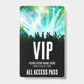 Individuelle Name All Access VIP Konzert Ausweis (Rückseite)