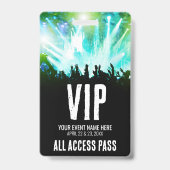 Individuelle Name All Access VIP Konzert Ausweis (Vorderseite)
