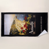 Individuelle Name Amalfi Italien Vintage Reise Strandtuch (Vorderseite)