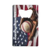 Individuelle Name American Baseball Geldbeutel Flaschenöffner (Vorderseite)