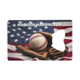 Individuelle Name American Baseball Geldbeutel Flaschenöffner