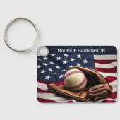 Individuelle Name American Baseball Schlüsselanhänger (Rückseite)