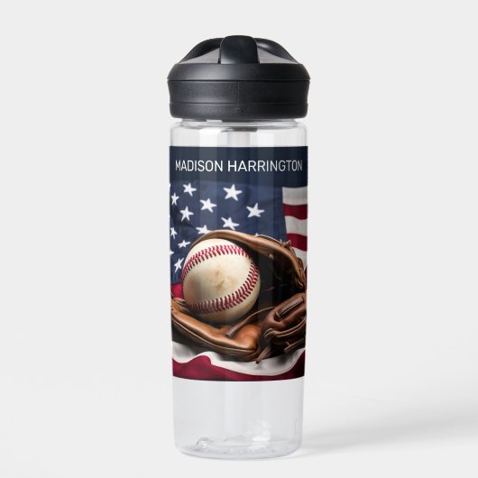 Individuelle Name American Baseball Trinkflasche (Vorderseite)