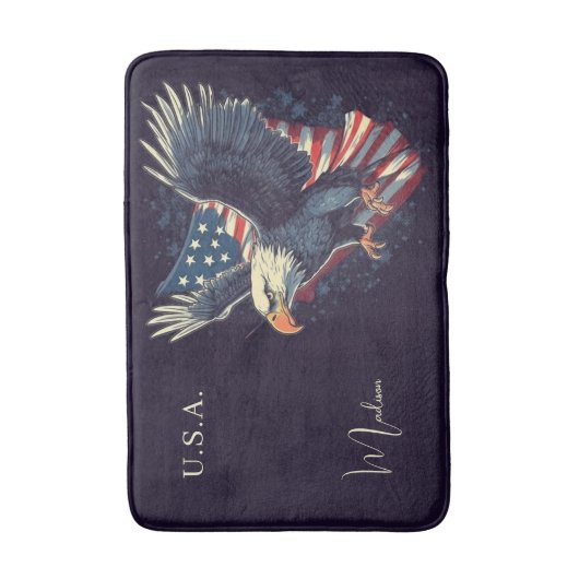 Individuelle Name American Eagle Badematte (Vorderseite Vertikal)