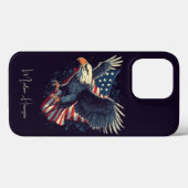 Individuelle Name American Eagle Case-Mate iPhone Hülle (Rückseite (Horizontal))