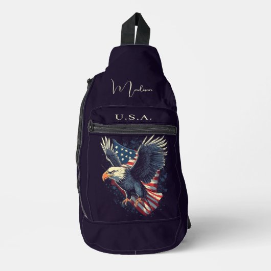 Individuelle Name American Eagle Crossbody Bag (Vorderseite)