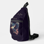 Individuelle Name American Eagle Crossbody Bag (Rechte Ecke)