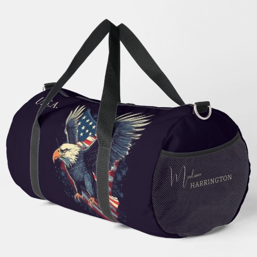 Individuelle Name American Eagle Duffle Bag (Rechte Ecke)