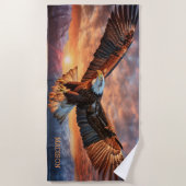 Individuelle Name American Eagle Strandtuch (Vorderseite)