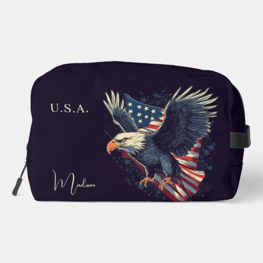 Individuelle Name American Eagle Waschbeutel (Rückseite)