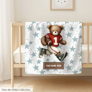 Individuelle Name American Football Blanket für Ju Fleecedecke