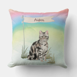 Individuelle Name American Kurz Hair Pet Cat Kissen