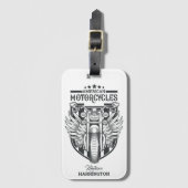 Individuelle Name "American Motocycle" Gepäckanhänger (Vorderseite Vertikal)