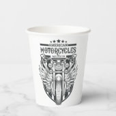 Individuelle Name "American Motocycle" Pappbecher (Rückseite)