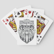 Individuelle Name "American Motocycle" Spielkarten