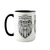 Individuelle Name "American Motocycle" Tasse