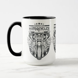 Individuelle Name "American Motocycle" Tasse