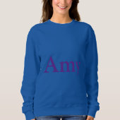 Individuelle Name Amy Blue Women's Sweatshirt (Vorderseite)