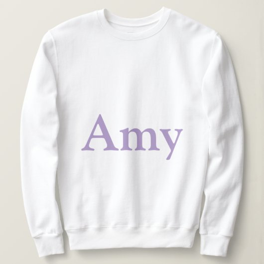 Individuelle Name Amy White Women's Sweatshirt (Design vorne)