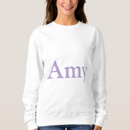 Individuelle Name Amy White Women's Sweatshirt (Vorderseite)
