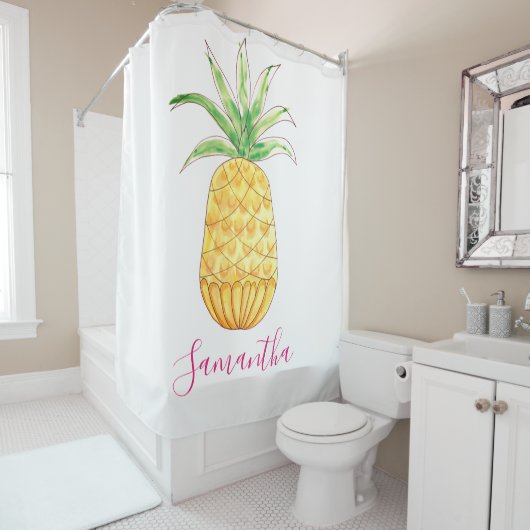 Individuelle Name Ananas Duschvorhang (Beispiel)