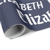 Individuelle Name Anfangssilbe Geschenkpapier (Rolleneckpunkt)