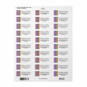 Individuelle Name/Anschrift + Farbstreifen (Vorne)