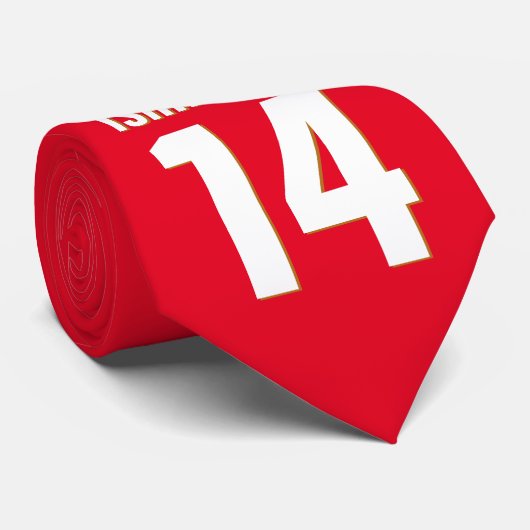 Individuelle Name, Anzahl, Farben. Sportfans Krawatte (Gerollt)