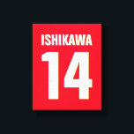 Individuelle Name, Anzahl, Farben. Sportfans rot Leinwanddruck<br><div class="desc">Personalisieren Sie sich mit Namen,  Nummer und Farben Ihrer Wahl!</div>