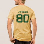 Individuelle Name, Anzahl, Gelb Tri-Blend Shirt (Rückseite)