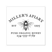 Individuelle Name Apiary or Farm Honey Briefmarke Permastempel (Design)