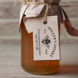 Individuelle Name Apiary or Farm Honey Briefmarke Permastempel