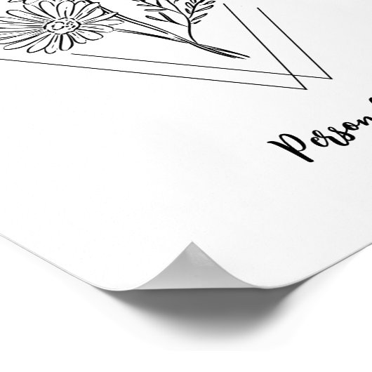 Individuelle Name April Daisy Birth Blume Poster (Ecke)