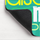 Individuelle Name Aquamarin Green Mousepad (Ecke)